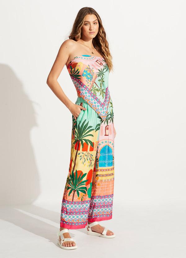 Seafolly On Vacation Silk Pant - Azure