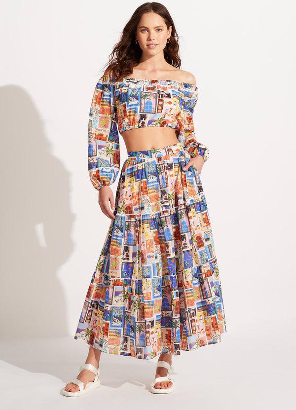 seafolly On Vacation Skirt - Azure