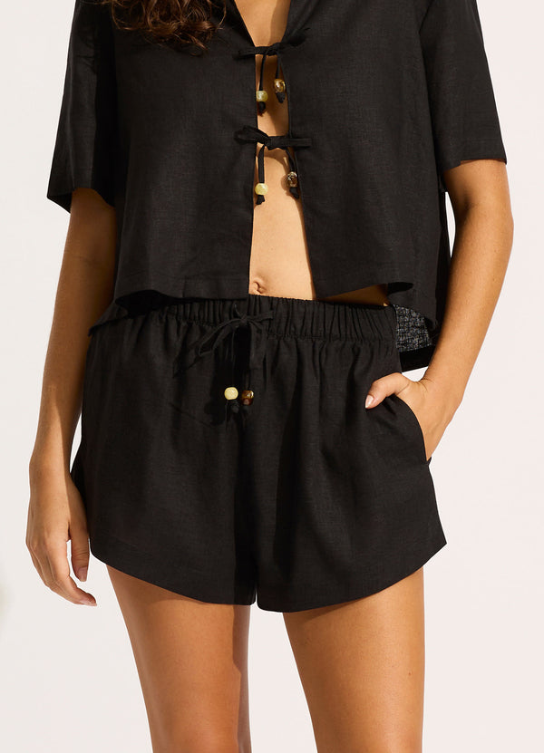 Seafolly Palermo Cropped Short - Black