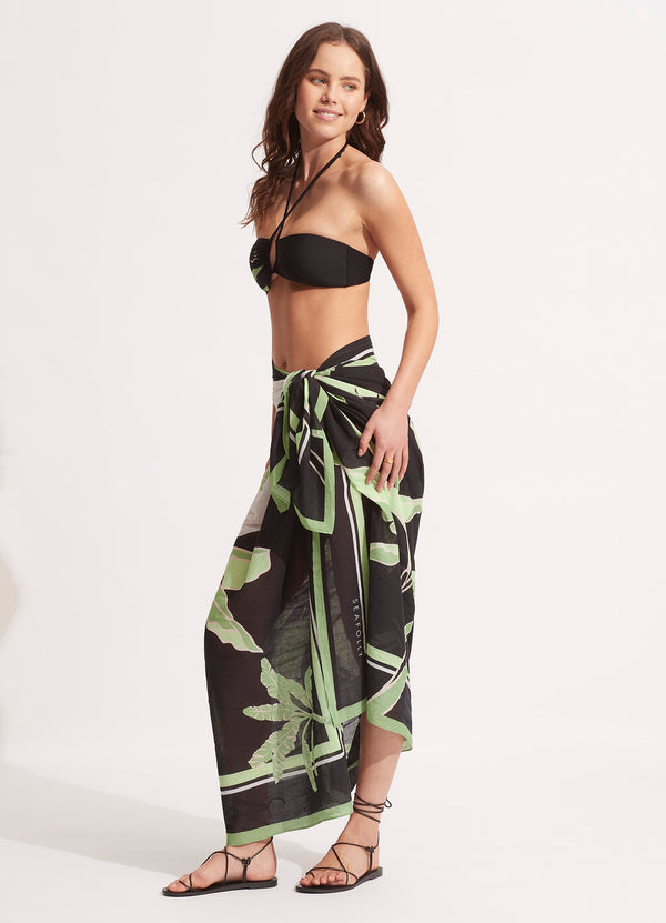 Seafolly Palm Paradise Pareo - Black