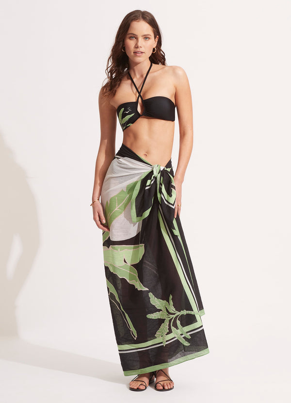 seafolly Palm Paradise Pareo - Black