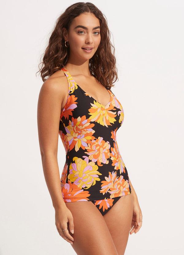 Seafolly Palm Springs DD Singlet - Black