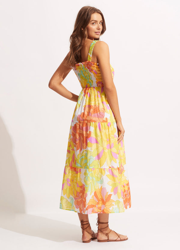 Seafolly Palm Springs Midi Dress - Lime Light