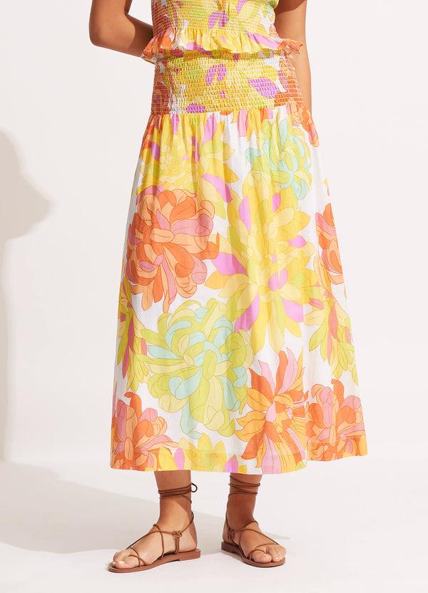 Seafolly Palm Springs Shirring Skirt - Lime Light