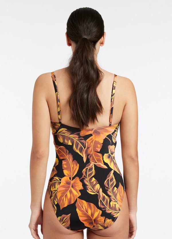 Seafolly Palmas C_D Tank One Piece - Black