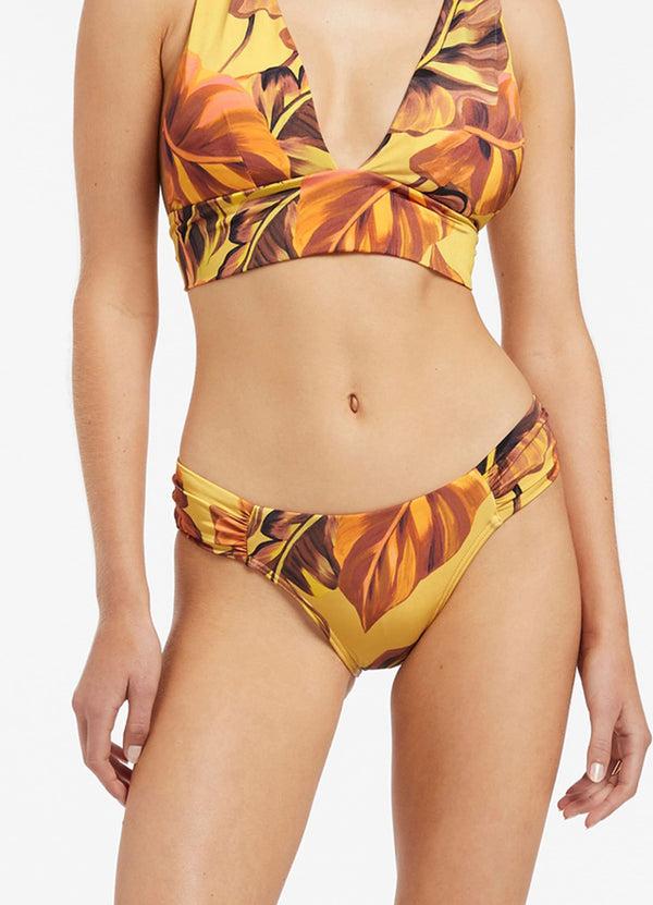 Seafolly Palmas Ruched Hipster - Citrus