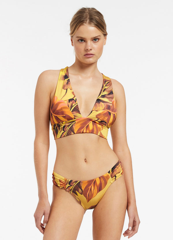 seafolly Palmas Ruched Hipster - Citrus