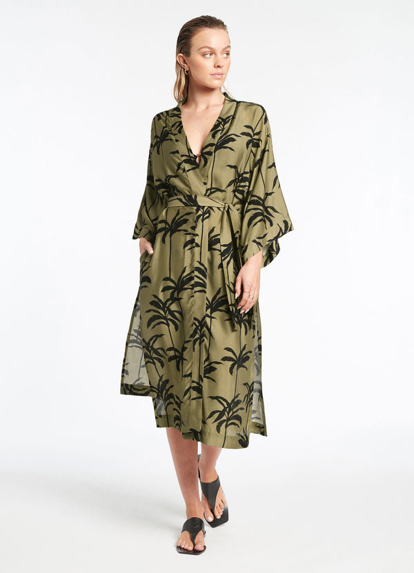 Seafolly Palme Beach Robe - Olive