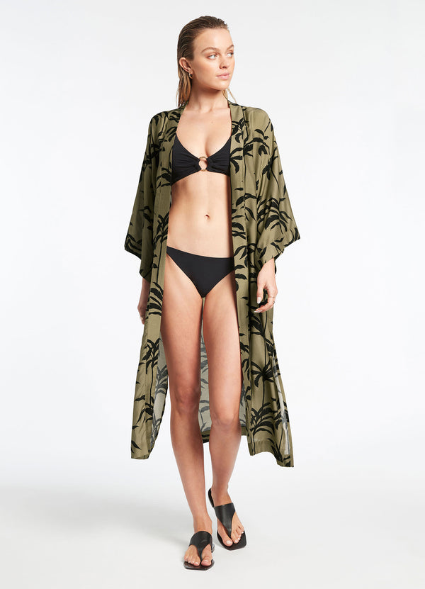 Seafolly Palme Beach Robe - Olive
