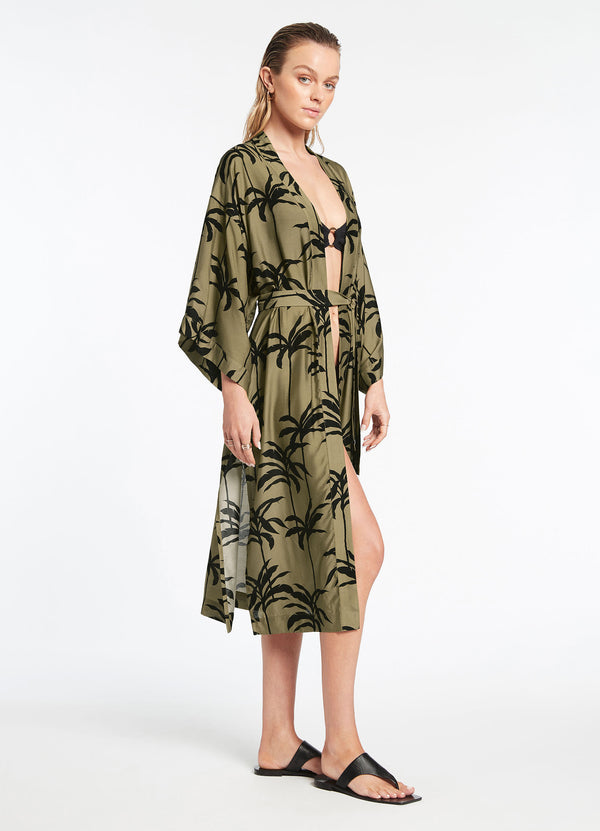 Seafolly Palme Beach Robe - Olive
