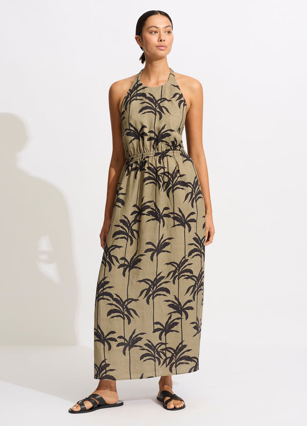 seafolly Palme Tie Back Maxi Dress - Olive