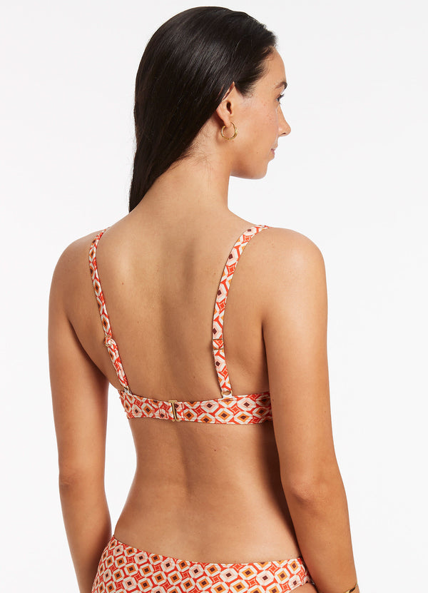 Seafolly Playa C-D Tri Top - Fiamma