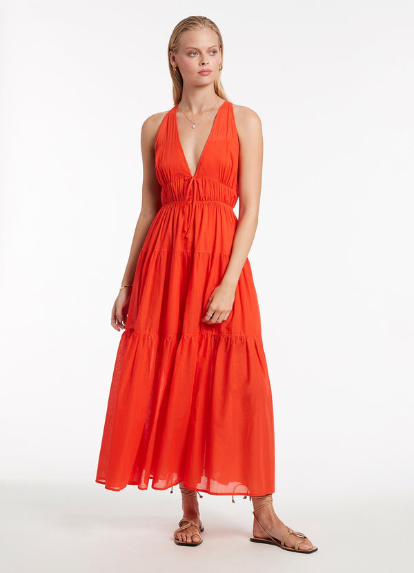 Seafolly Playa Tie Maxi Dress - Fiamma