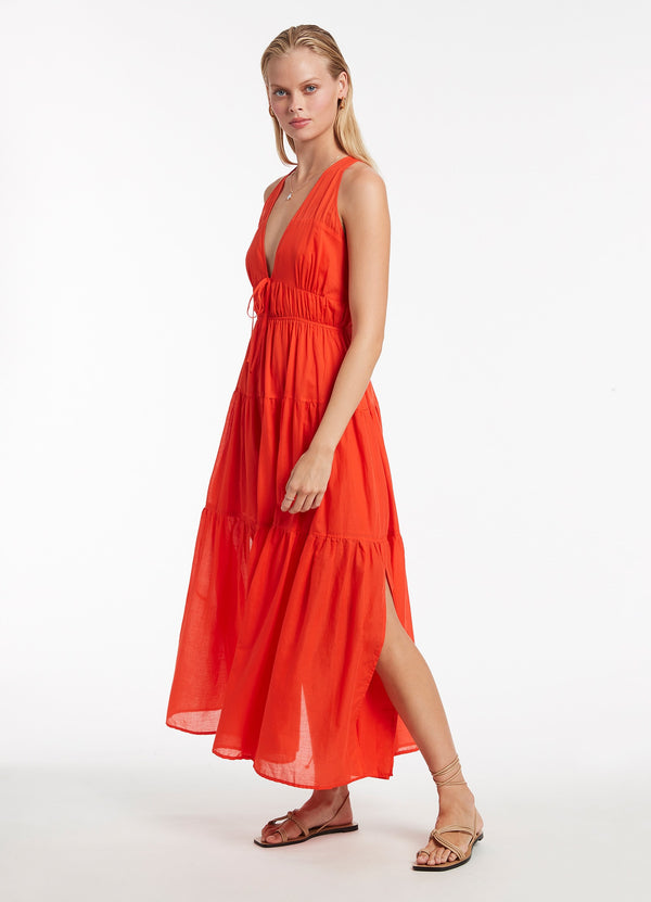 Seafolly Playa Tie Maxi Dress - Fiamma