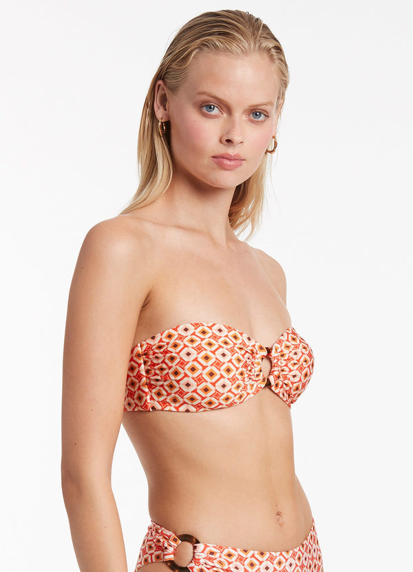Seafolly Playa Trim Bandeau - Fiamma