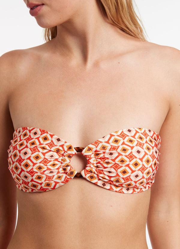 Seafolly Playa Trim Bandeau - Fiamma