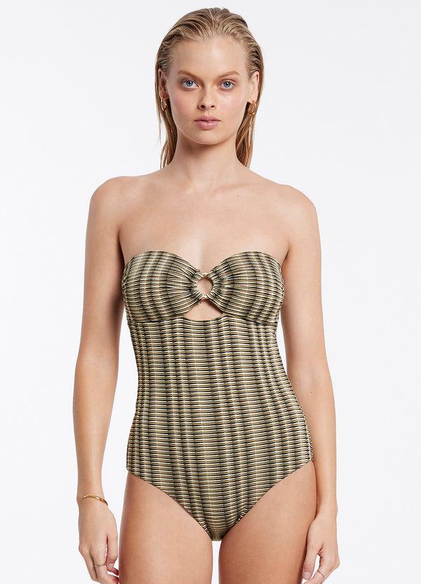 Seafolly Ravello Bandeau One Piece - Olive