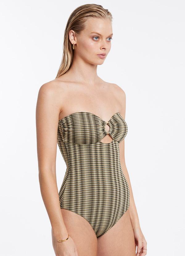 Seafolly Ravello Bandeau One Piece - Olive