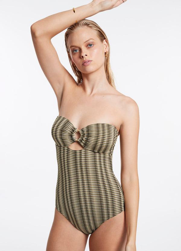 seafolly Ravello Bandeau One Piece - Olive