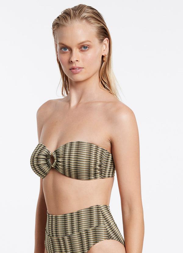 Seafolly Ravello Trim Bandeau - Olive