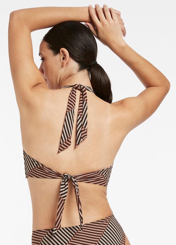 Seafolly Raya D_Dd Halter Top - Tobacco