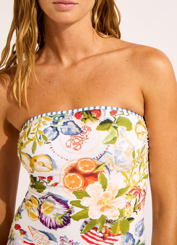 Seafolly Riviera Coast Bandeau One Piece Swimsuit