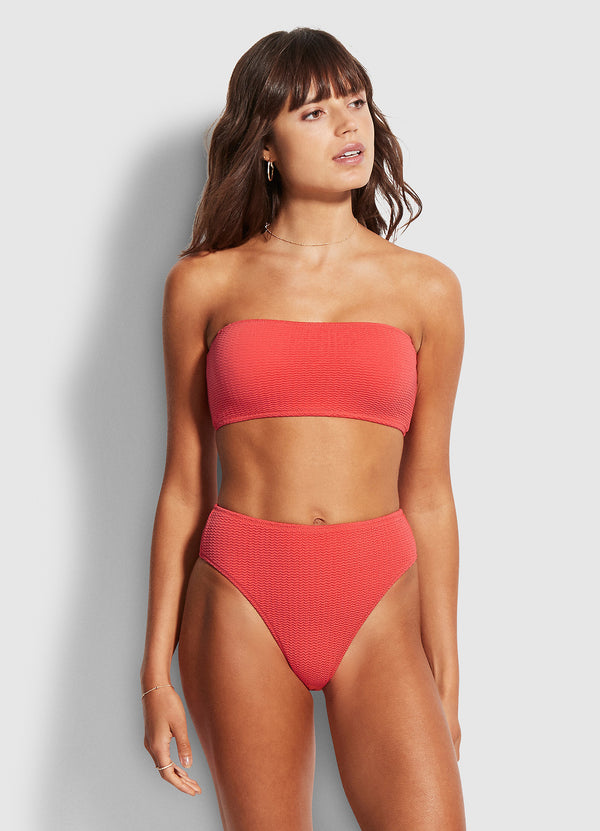 seafolly Sea Dive High Rise Pant - Fiesta Coral
