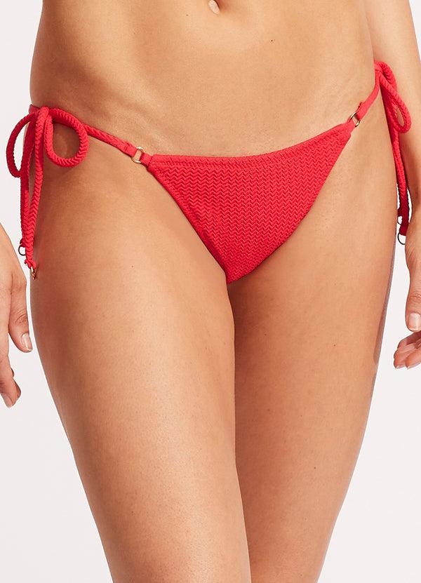 Seafolly Sea Dive Tie Side Rio Pant - Chilli Red