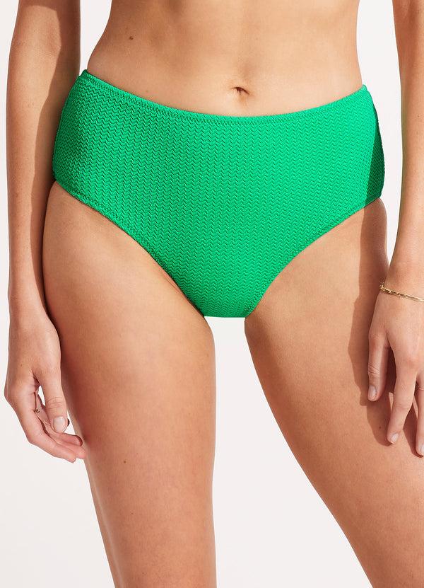 Seafolly Sea Dive Wide Side Retro - Jade