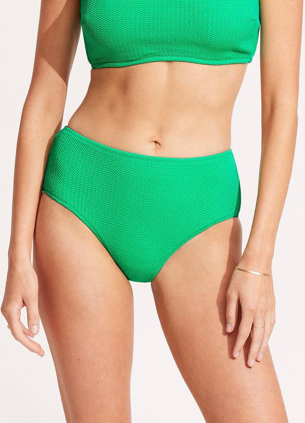 Seafolly Sea Dive Wide Side Retro - Jade