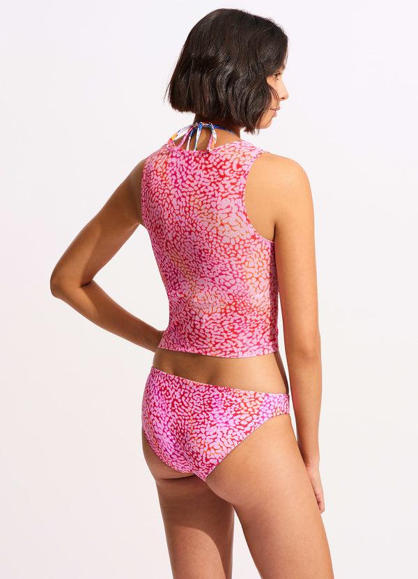 Seafolly Sea Skin Mesh Tank Top - Fuchsia Rose