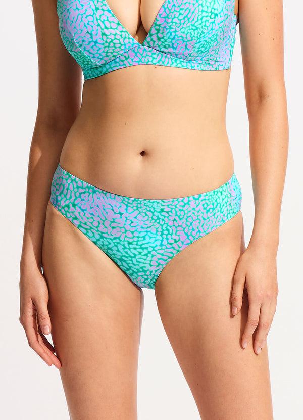 Seafolly Sea Skin Retro Bikini Bottom - Vivid Green