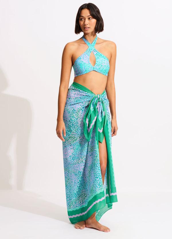 seafolly Sea Skin Sarong - Vivid Green