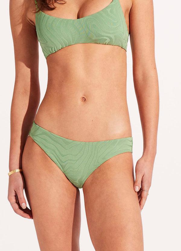 Seafolly Second Wave Hipster Pant - Palm Green