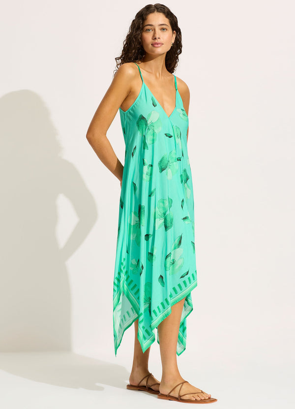Seafolly Secret Garden Scarf Midi Dress - Jade