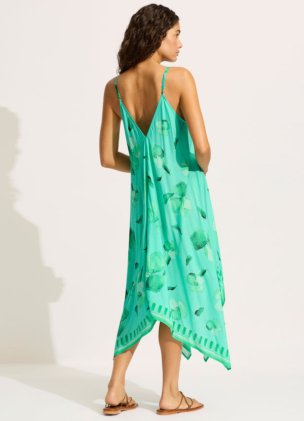 Seafolly Secret Garden Scarf Midi Dress - Jade