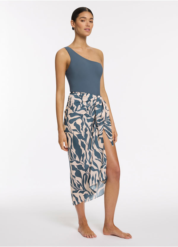 Seafolly Sereno Sarong - Steel Blue