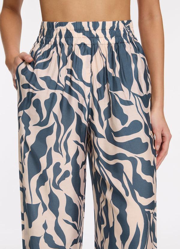 Seafolly Sereno Wide Leg Pant - Steel Blue