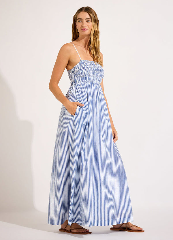 Seafolly Shirred Midi Dress