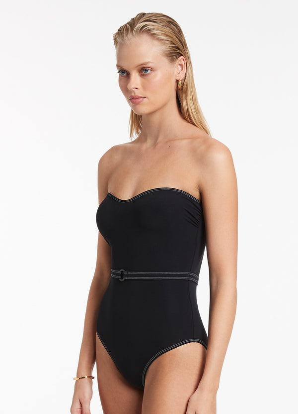 Seafolly Signature Bandeau One Piece - Black