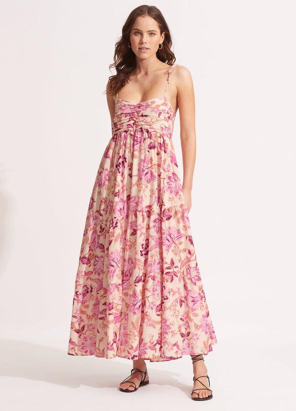 seafolly Silk Road Midi Dress - Parfait Pink