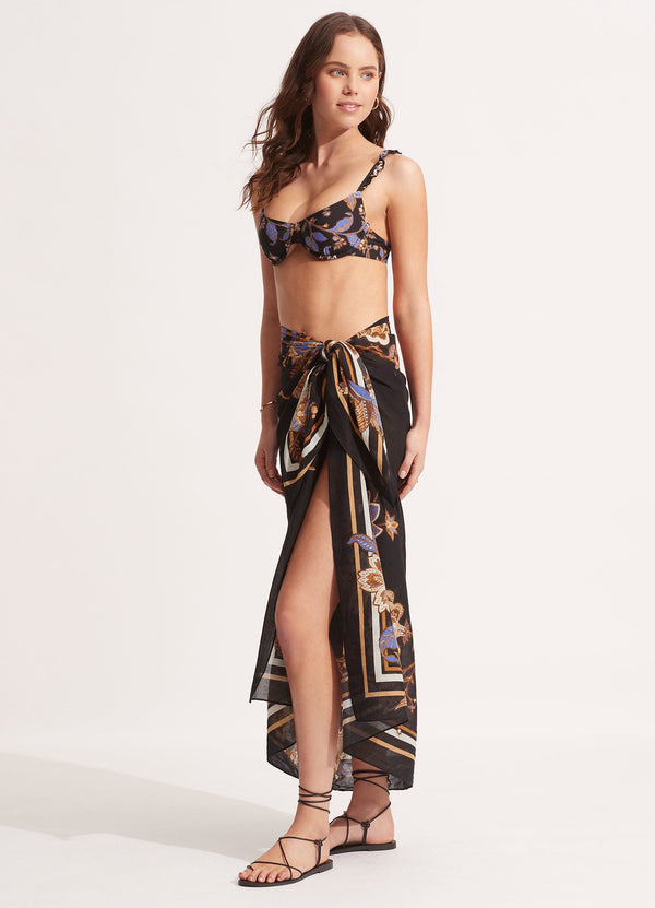 Seafolly Silk Road Sarong - Black