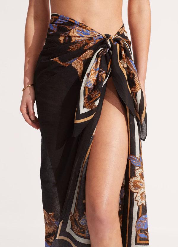 Seafolly Silk Road Sarong - Black