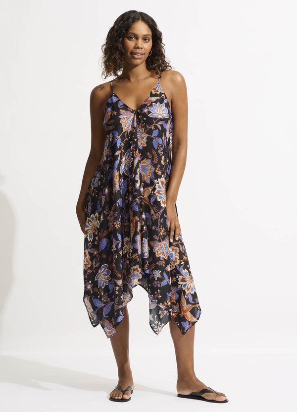 seafolly Silk Road Scarf Dress - Black