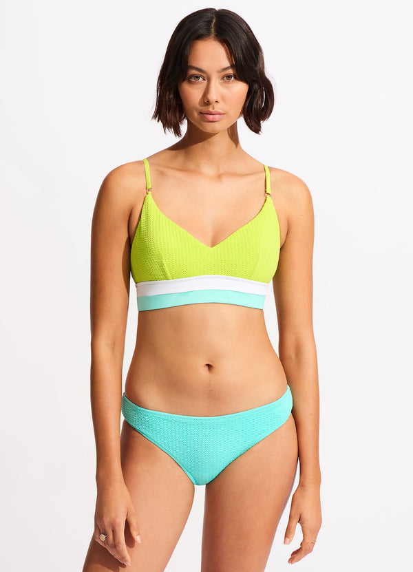 seafolly Slice Of Splice Bralette - Lime Burst