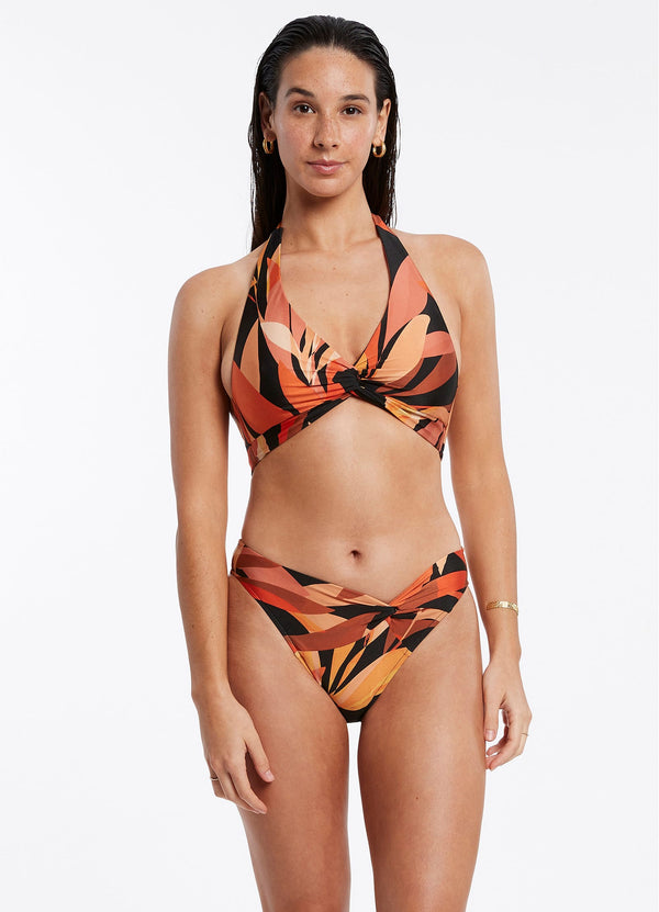 Seafolly Solari Twist Front Pant - Tangerine