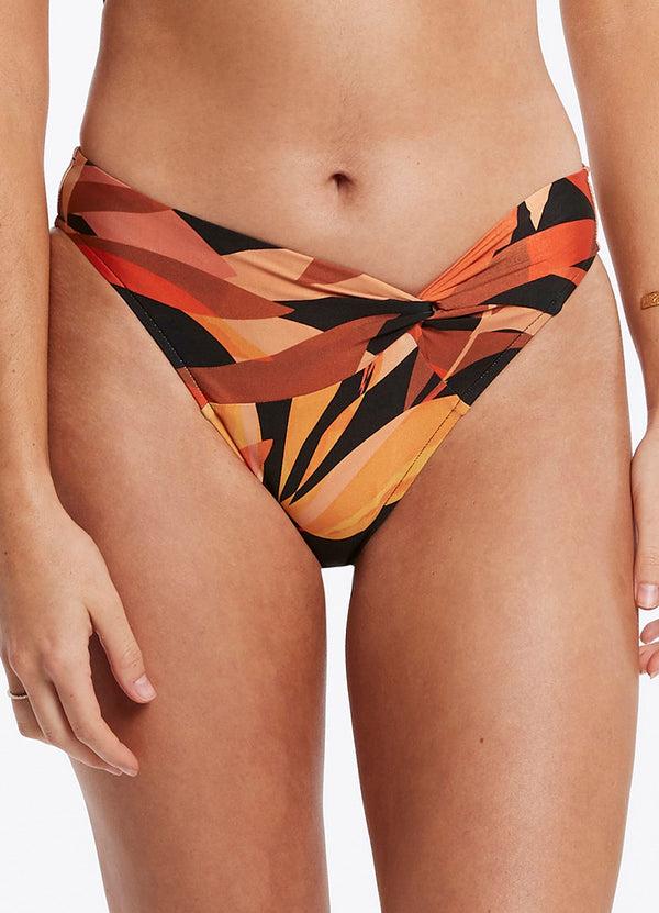 Seafolly Solari Twist Front Pant - Tangerine