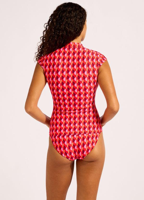 Seafolly Sorrento Cap Sleeve Sunvest Bikini Top