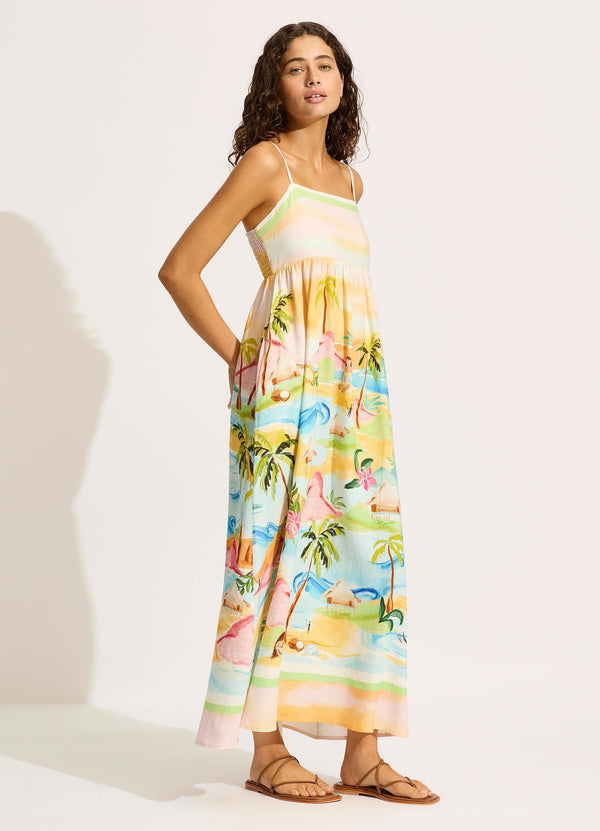 Seafolly South Pacific Maxi Dress - Turquoise