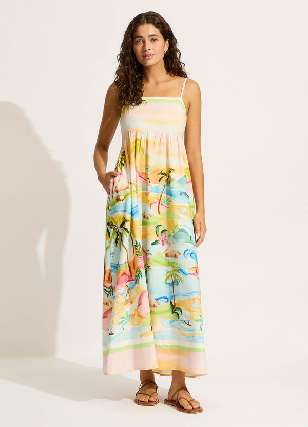 seafolly South Pacific Maxi Dress - Turquoise